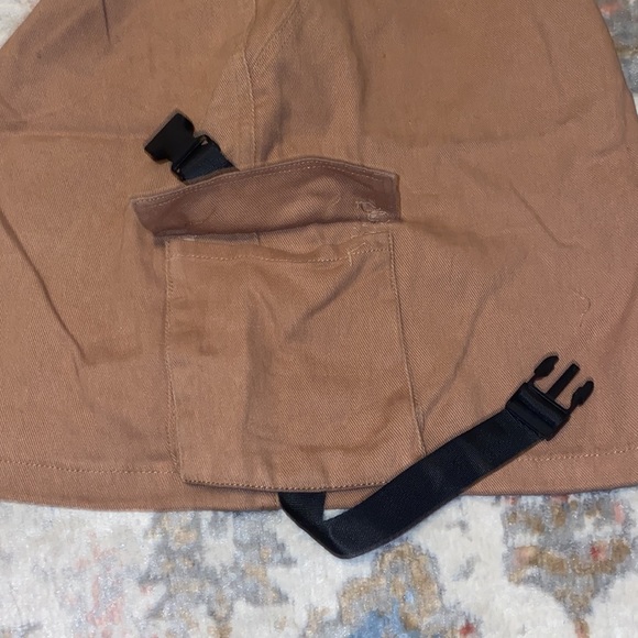NWOT Brown Cargo Skirt with Buckles - Picture 5 of 5